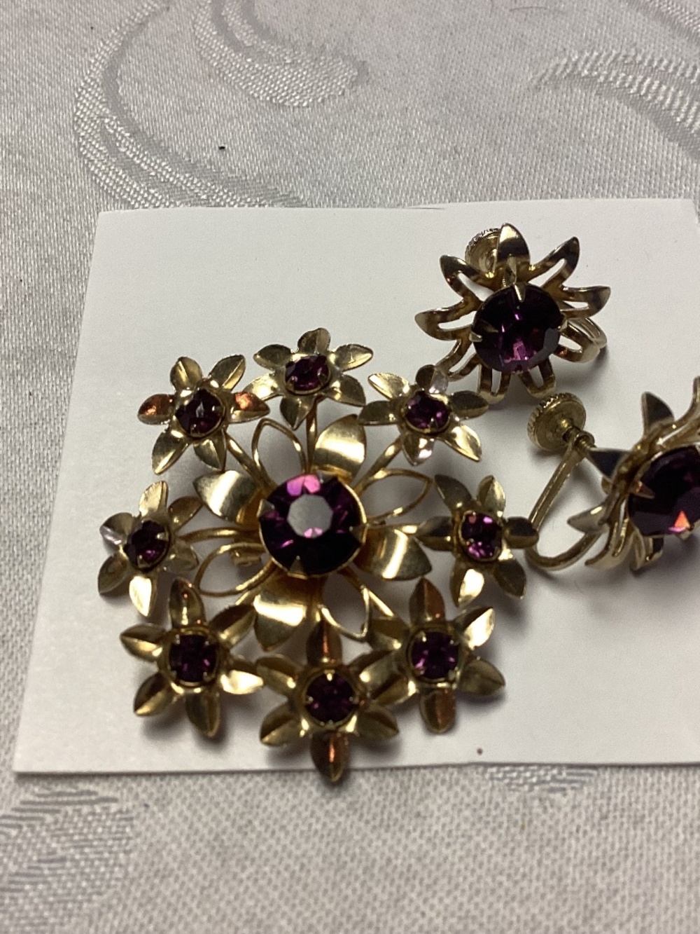 Vintage purple and gold  SET CIRCA 1950 s MOMS HOLLYWOOD COLLECTION